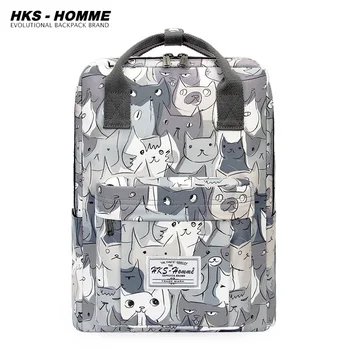 

2020 New Women Backpack Cartoon Mochila for Girls Boys Travel Rucksack Cute Cat Printing Shoulder Bag for Teenage College School