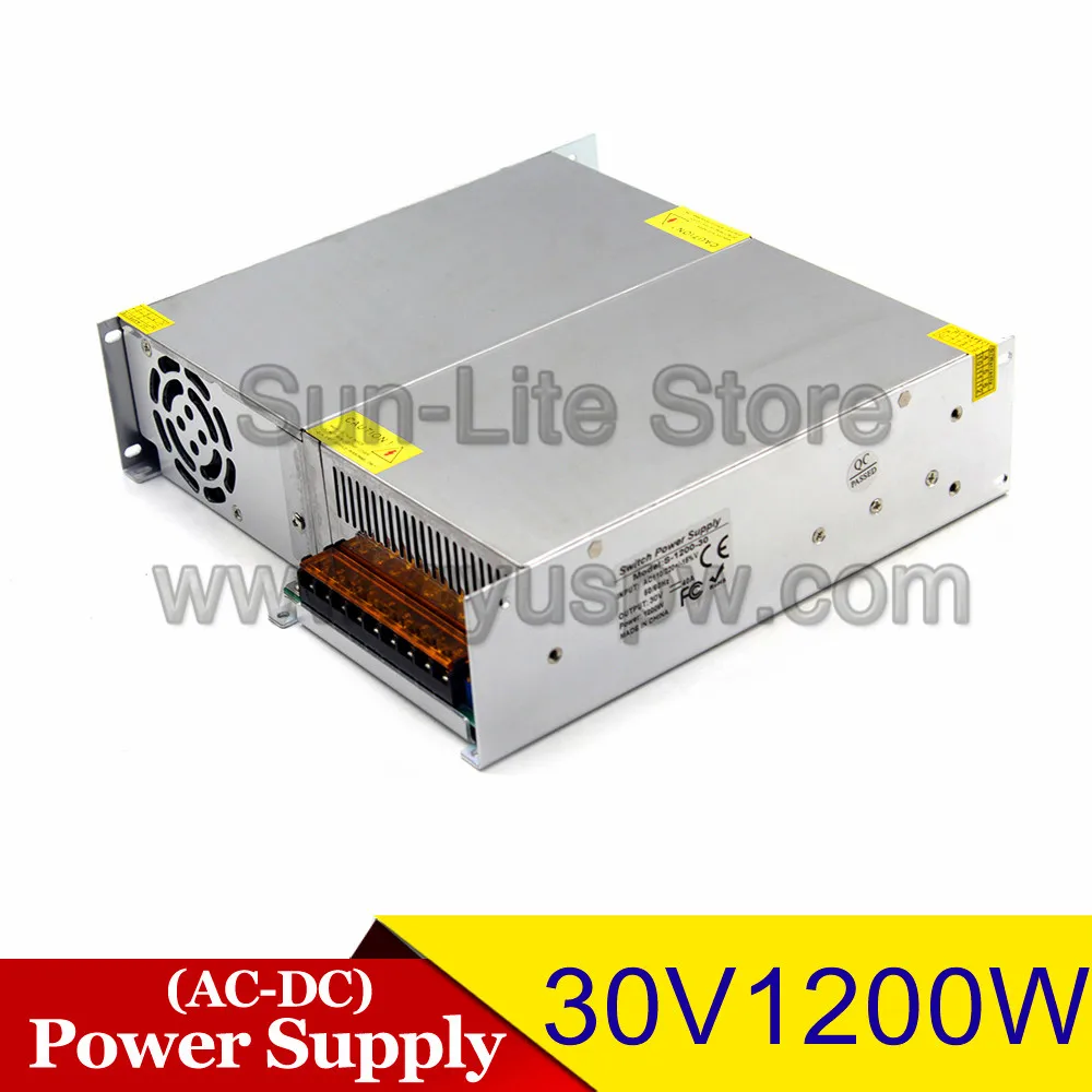 1200 Вт 30 В DC источник питания трансформатор привод 110 В 220 В AC DC30V импульсный источник питания для светодиодного освещения монитор cctv шаговый