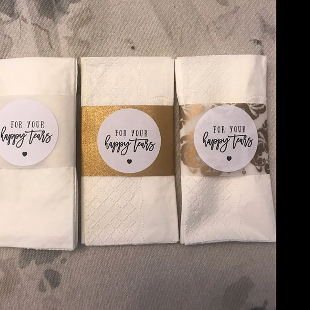 Wedding Tissue Packet Personalised Happy Tears favor Tears of Joy Tissue Gift 