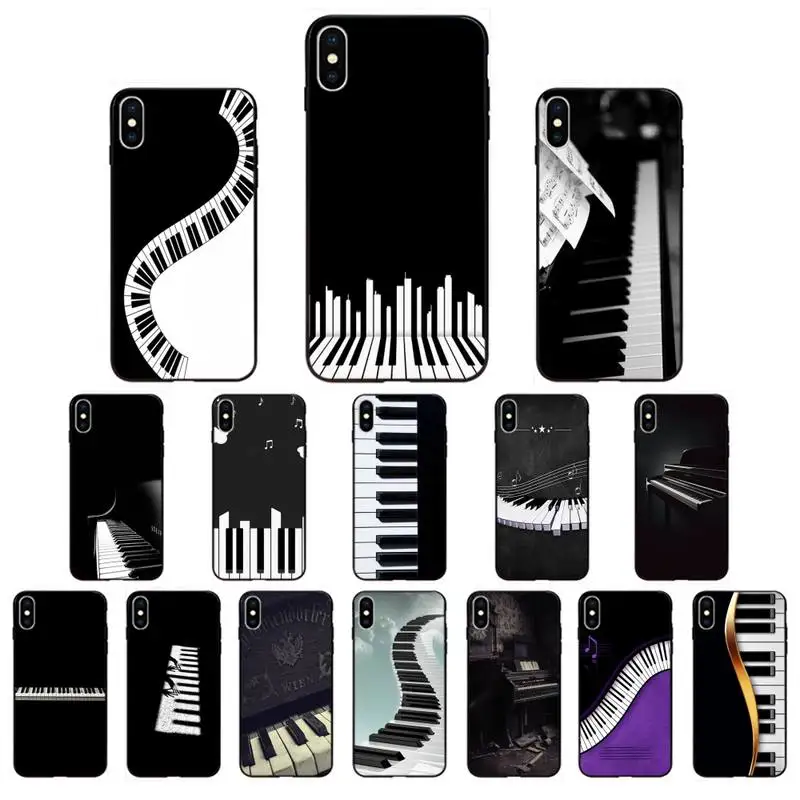 YNDFCNB музыкальная клавиатура пианино мягкий резиновый чехол для телефона iPhone 8 7 6 6S