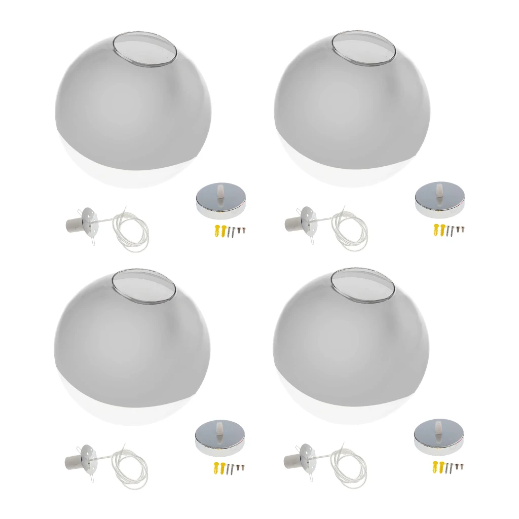 

4x Silver Ceiling Light Shade Cover Pendant Lampshade Home Lighting Fixtures