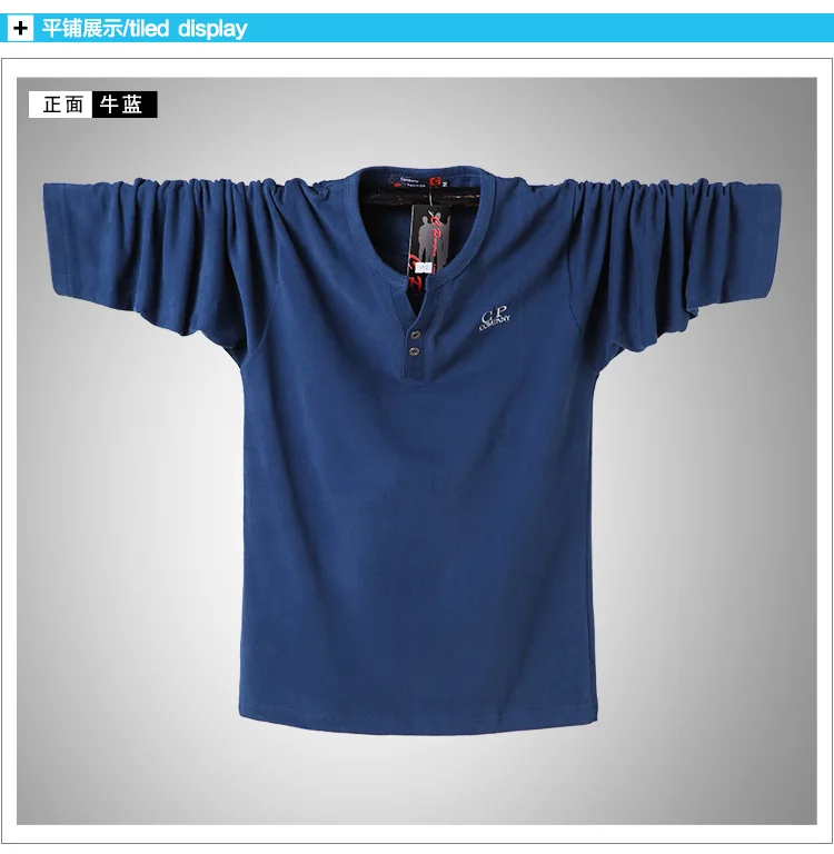 Высокое качество хлопок Fat Guy плюс размер 4XL 5XL 6XL однотонная Повседневная рубашка поло с длинными рукавами мужская синяя зеленая 120 кг 130 кг