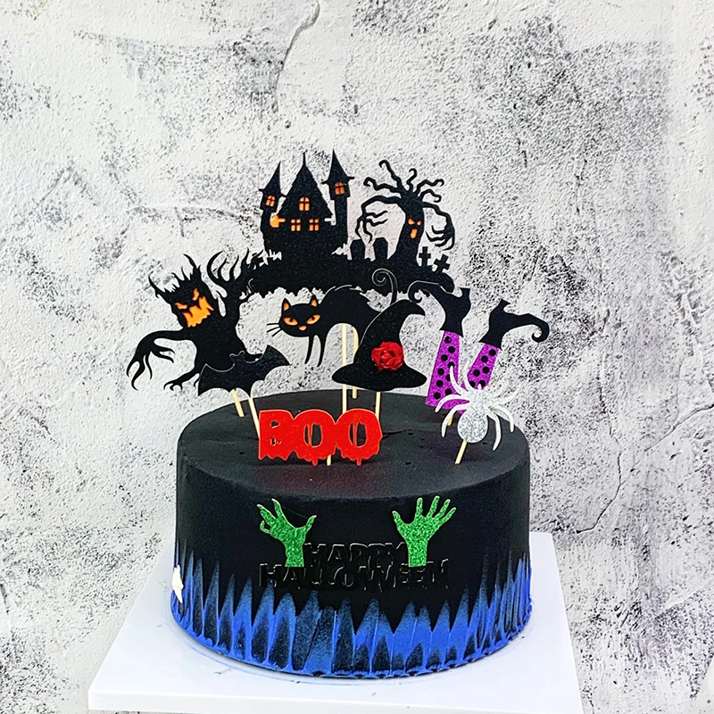 Хэллоуин пемкин ведьма летучая мышь призрак Фигурное пирожное Корзиночка