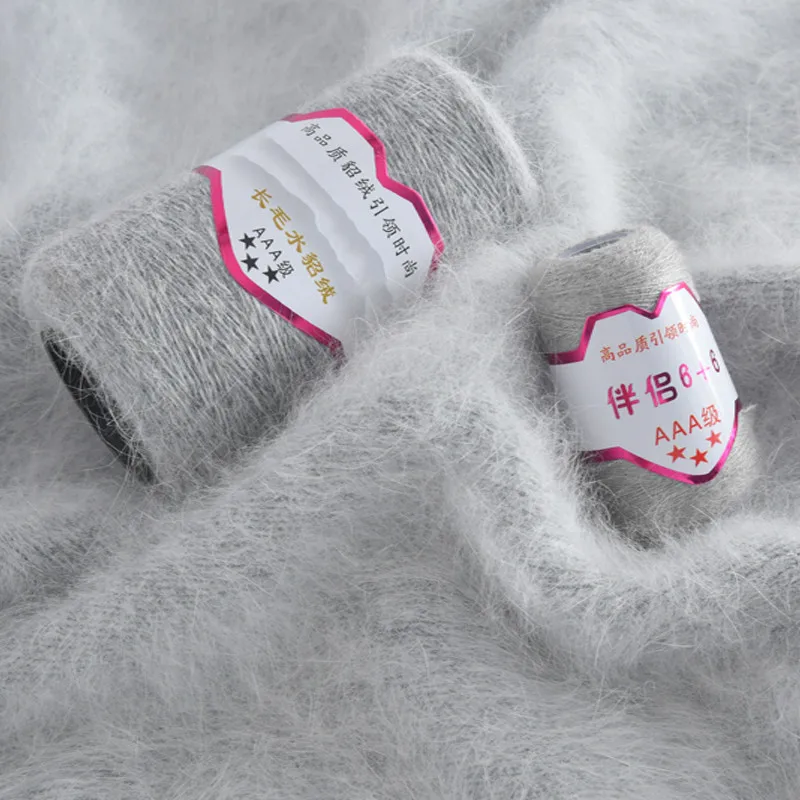 Мягкая дышащая длинная плюшевая норковая кашемировая пряжа ручной вязки 100 + 40 г