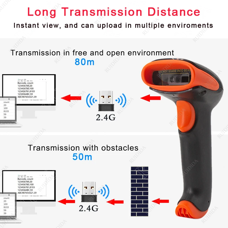 Wired Handheld Bar code Scanner 1D 2D Wireless qr Code Reader Portable Bluetooth Barcod Scanner usb with Stand Datamatrix PDF417 cam scanner