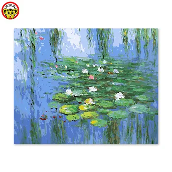 

Painting by Numbers Art Paint by Number Monet Water Lily a Famous Painting of Its Own Color DIY Hand Liantang Summer Impression