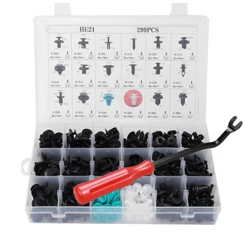 

Trim Car Fastener Panel Moulding Assortment Plastic Clip+Tool Body Push