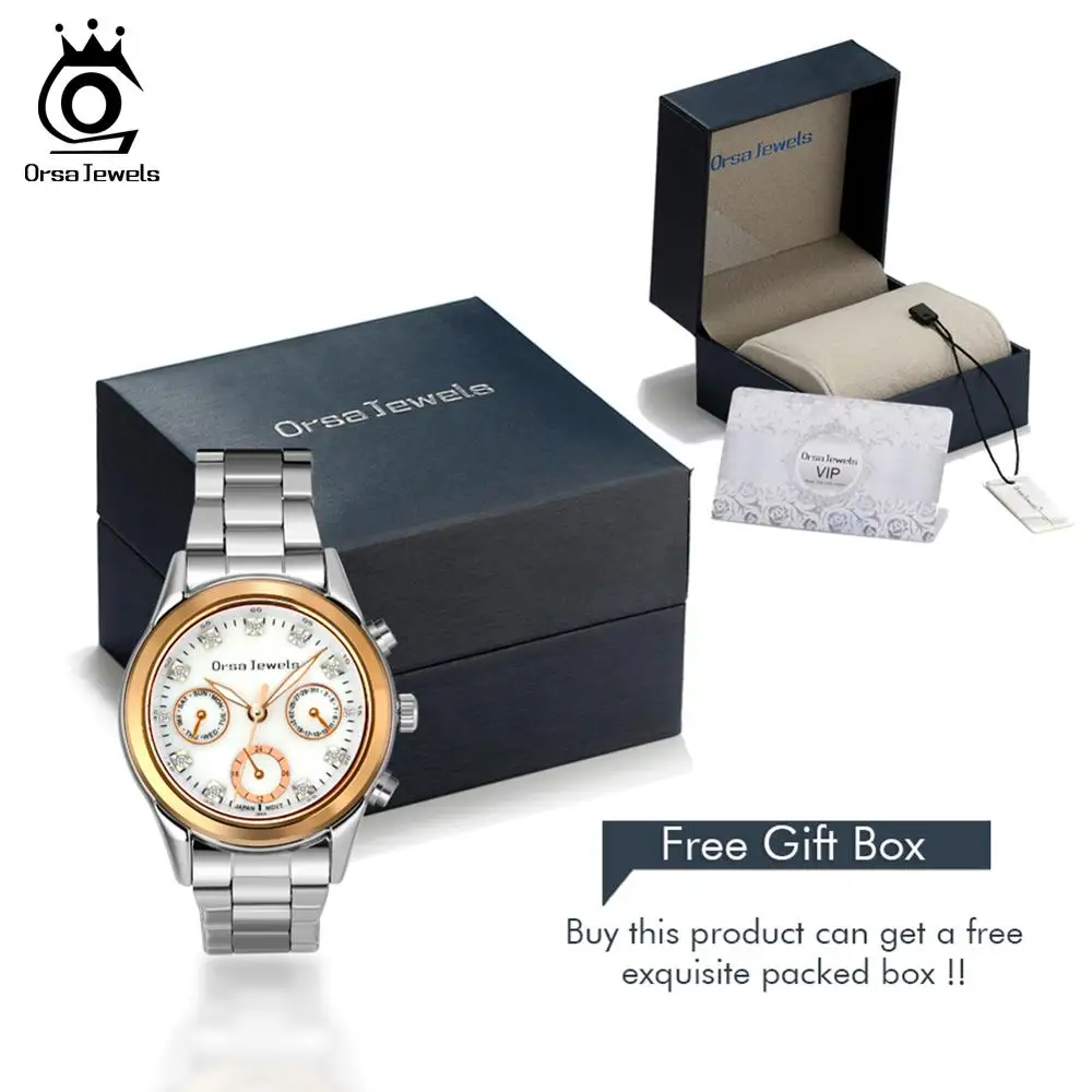 ORSA JEWELS женские часы из высококачественной нержавеющей стали кварцевые наручные часы женские часы Relogios Feminino OW11