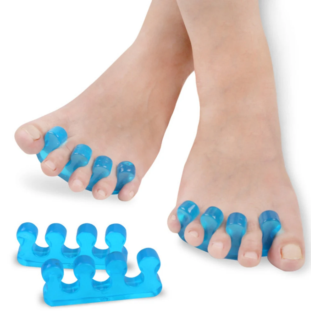 

2Pcs Toe Separator Gel Foot Fingers Thumb Valgus Protector Bunion Adjuster Hallux Valgus Guard Feet Care Silicone Quality