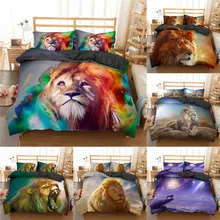 Homesky 3D Lion King Luxury Bedding Sets with Pillowcases Bed Linens set Comforter Bedding Sets Quilt