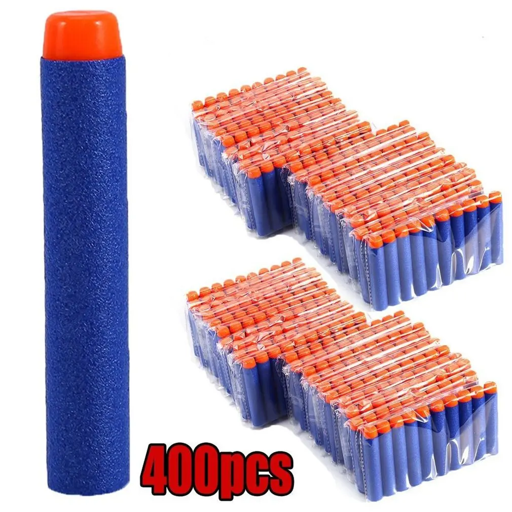 400 pçs/set para nerf balas macias dardos cabeça redonda recarga esponja  dardos crianças brinquedo arma balas para nerf n-strike blasters