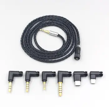

LN006938 16 Core Black OCC Awesome All In 1 Plug Earphone Cable For Creative live2 Aurvana Sennheiser PXC480 PXC550 mm450
