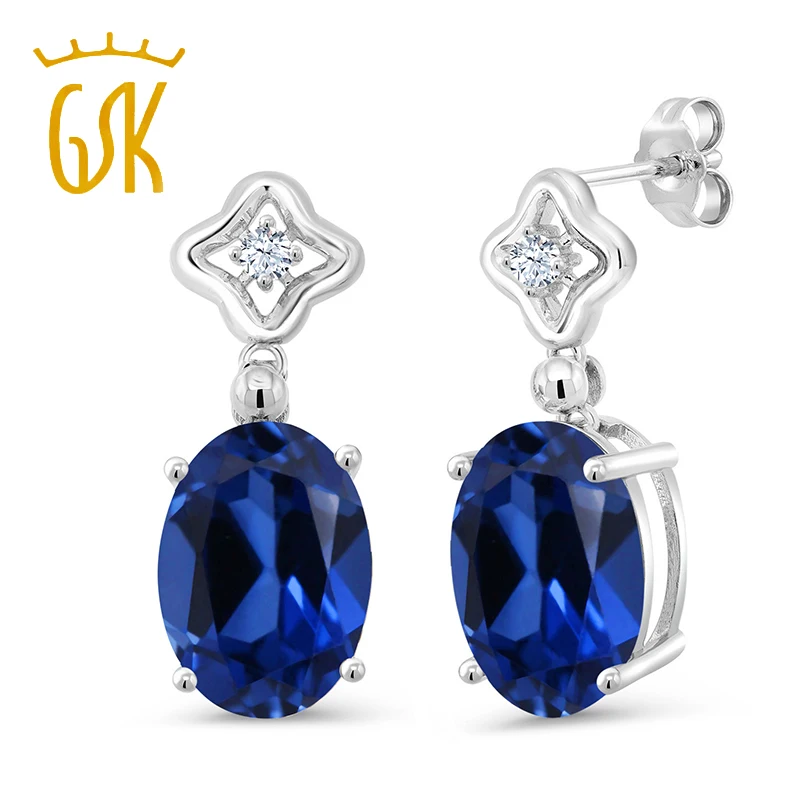 Женские Висячие серьги GemStoneKing из стерлингового серебра 925 пробы с искусственным