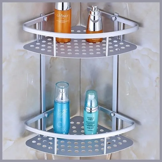 

Bathroom Wall-Mounted Toilet Rack Bathroom Storage Shelf Wall Hangers Triangular Storage Rack Corner European Style Multilayer