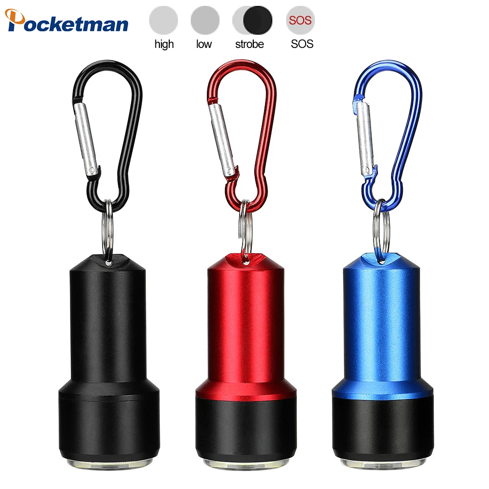 

100 Lumens LED Keychain Flashlight LED Mini Portable Flashlight USB Rechargeable Pocket Light Waterproof Outdoor Daily Camping