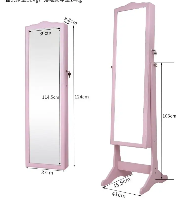 Европейский стиль туалетное зеркало получает шкаф настенный подвесной крепеж зеркало для спальни все зеркало в полный рост шкаф с украшениями cloakr
