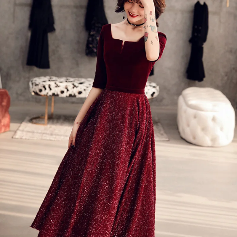 Vestido De Festa Gengli свадебное длинное платье с v-образным вырезом на осень и зиму 2020 |