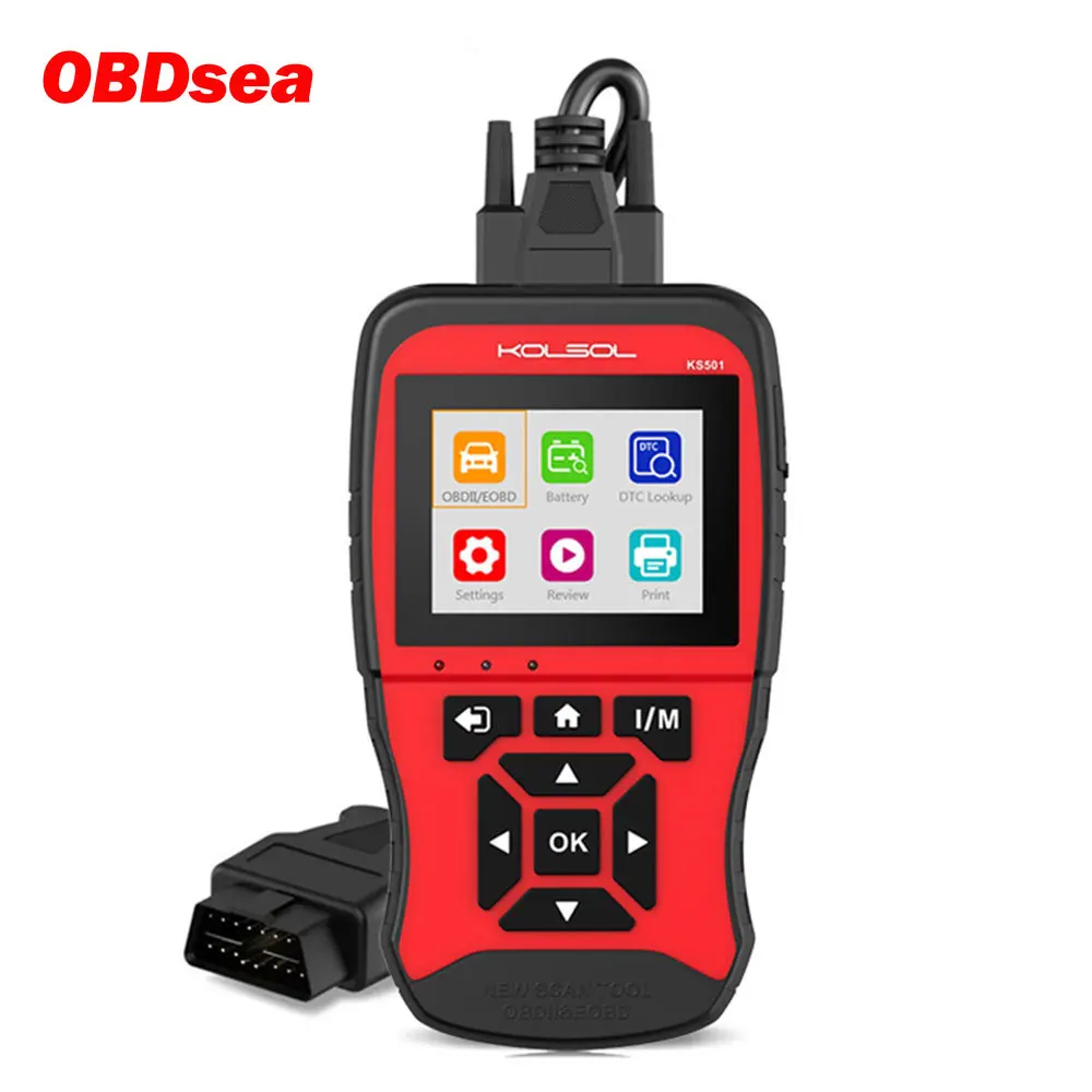 KOLSOL новое поколение KS501 OBDII &amp EOBD сканирующий инструмент для универсальных