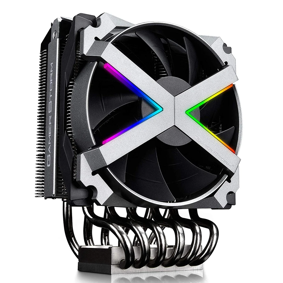 ^Cheap DEEPCOO Fryzen cpu cooler 6 heatpipe 120mm 5V/3PIN ARGB PWM fan quiet For AMD TR4 AM4 AM3 AM2 With controller