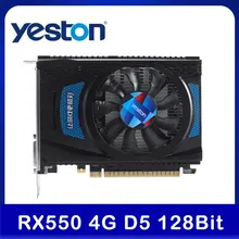 Yeston RX 550 RX550 4G D5 Grafikkarte Radeon Chill PC computer Video Karte 4GB GDDR5 128Bit 6000MHz DP 1,4 HDR + HD 2,0 b + DVI-D + DP