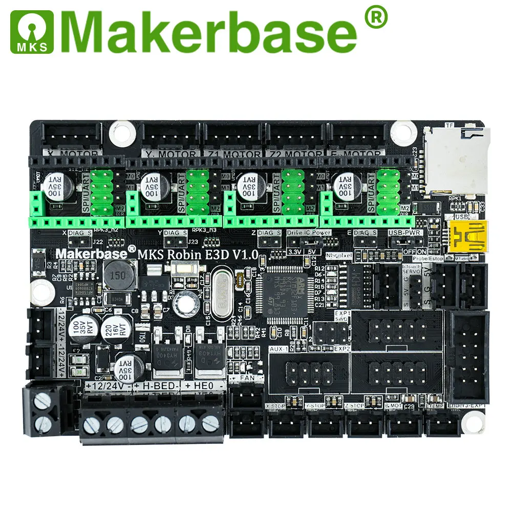 Makerbase MKS Robin E3 E3D 32 битная плата управления 3D принтер части с tmc2209 Uart драйвер режима