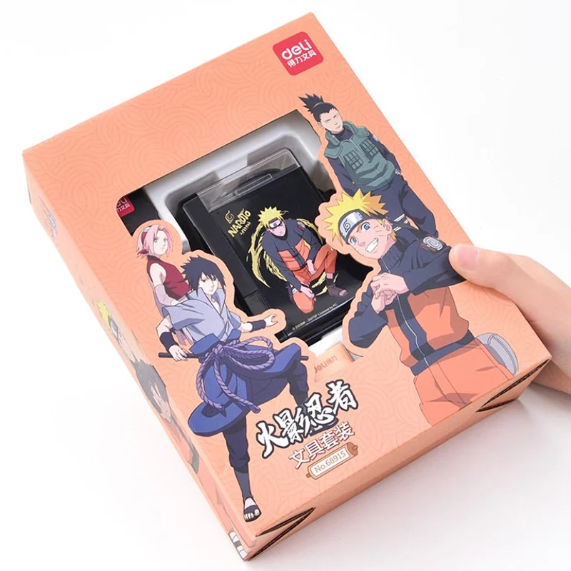 Caderno Desenho Naruto Lápis De Cor Carimbo Apontador e Borracha Kit  Escolar Naruto - Loja baby tour