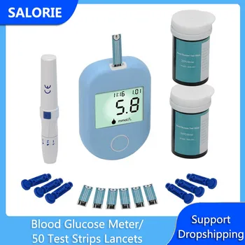 

Blood Glucose Meter Glucometer Kit Diabetes Tester 50 Test Strips Lancets Medical Blood Sugar Meter Diabetic Blood Sugar Monitor