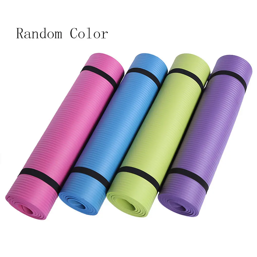 2 Pieces Yoga Set Workout 4 Tubes Strong Fitness Yoga Resistance Bands With 10mm Yoga Mat Natural Latex Pedal Exerciser Sit- up