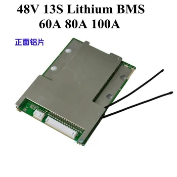 

13S 100A BMS 80A 48V Lithium Smart BMS Pcb Balance 13s 48v Li-ion Lipo BMS with UART Android Bluetooth App