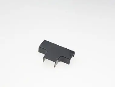 black PVC trunking accessories 15x10mm Wall Cable Duct Connection Fixer Fastener Holder Yin angle three-way direct plug wire fitting - Цвет: black