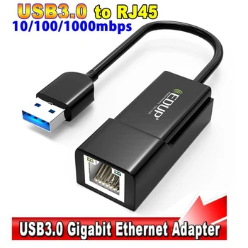 

10/100/1000Mbps Gigabit USB Ethernet Adapter USB 3.0 Network Card to RJ45 Lan for Windows Win 7/8/10 Mac OS Linux Switch PC