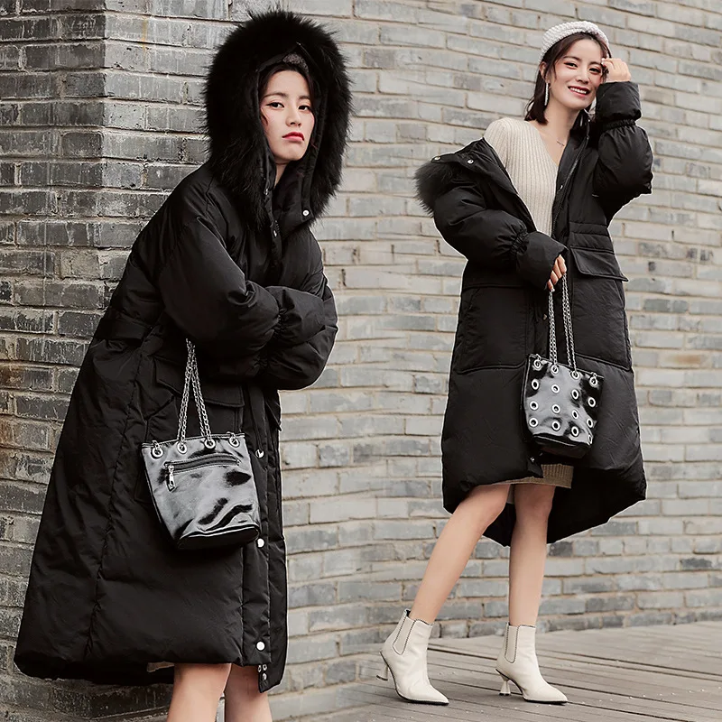 

Cotton-padded Clothes/Cotton Coat 2018 Winter Comfortable Long Sleeve Women's Long Thick Warm Fashion Simple Versatile