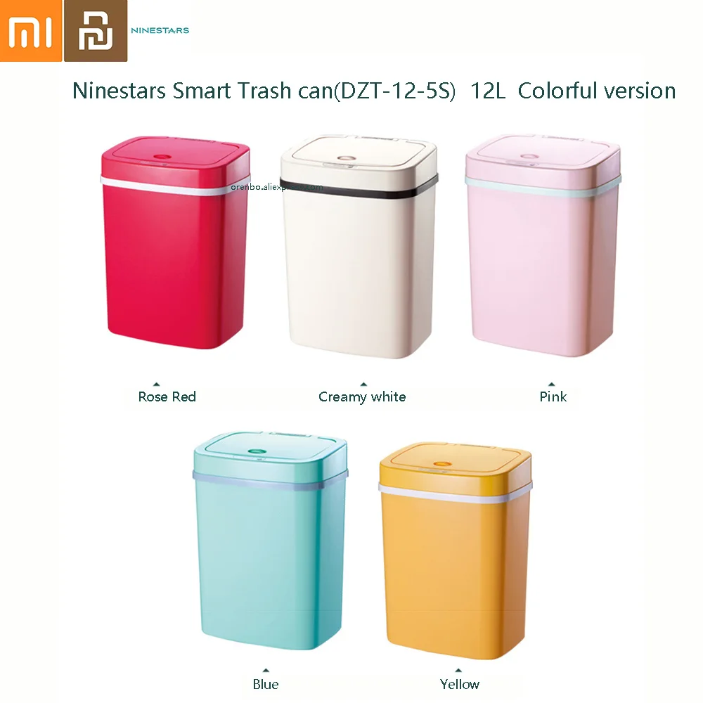 Samrt Trash Can 12L Home Office Hotel Room Large Capacity Sanitary Bucket TOWNEW The Auto Sealing /& Auto Changing