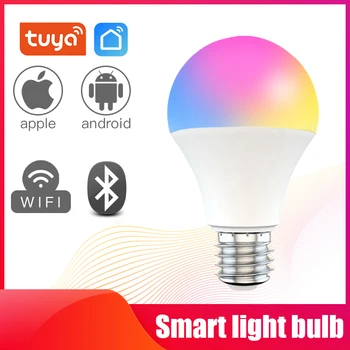 

9W E27 Wifi Bulb RGB Multicolor Smart Bulb Bluetooth 5.0 Google Assistant Remotely Control Alexa Lamp