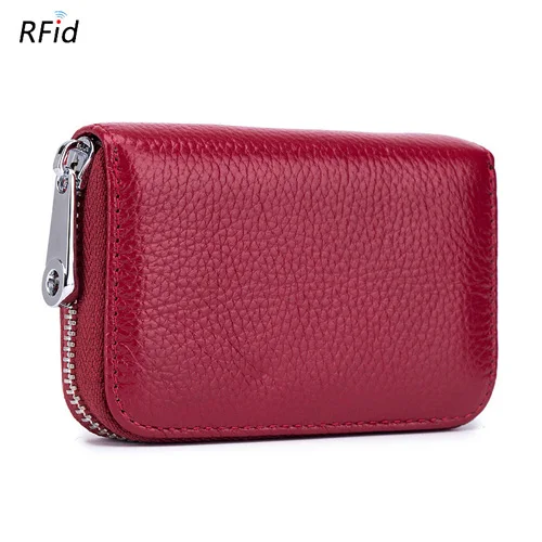 Короткий женский кошелек мини Дамский кошелек кожаный трубчатый Дамский кошелек Роскошный брендовый кошелек держатель для кредитных карт - Цвет: Red