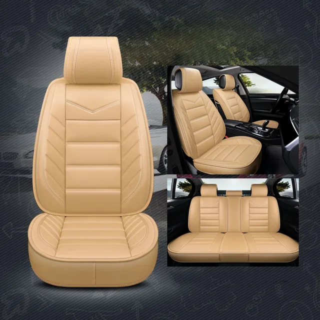 Beige Чехол из искусственной кожи для сиденья Dodge grand caravan intrepid journey nitro ram 1500 stratus - Название цвета: Beige