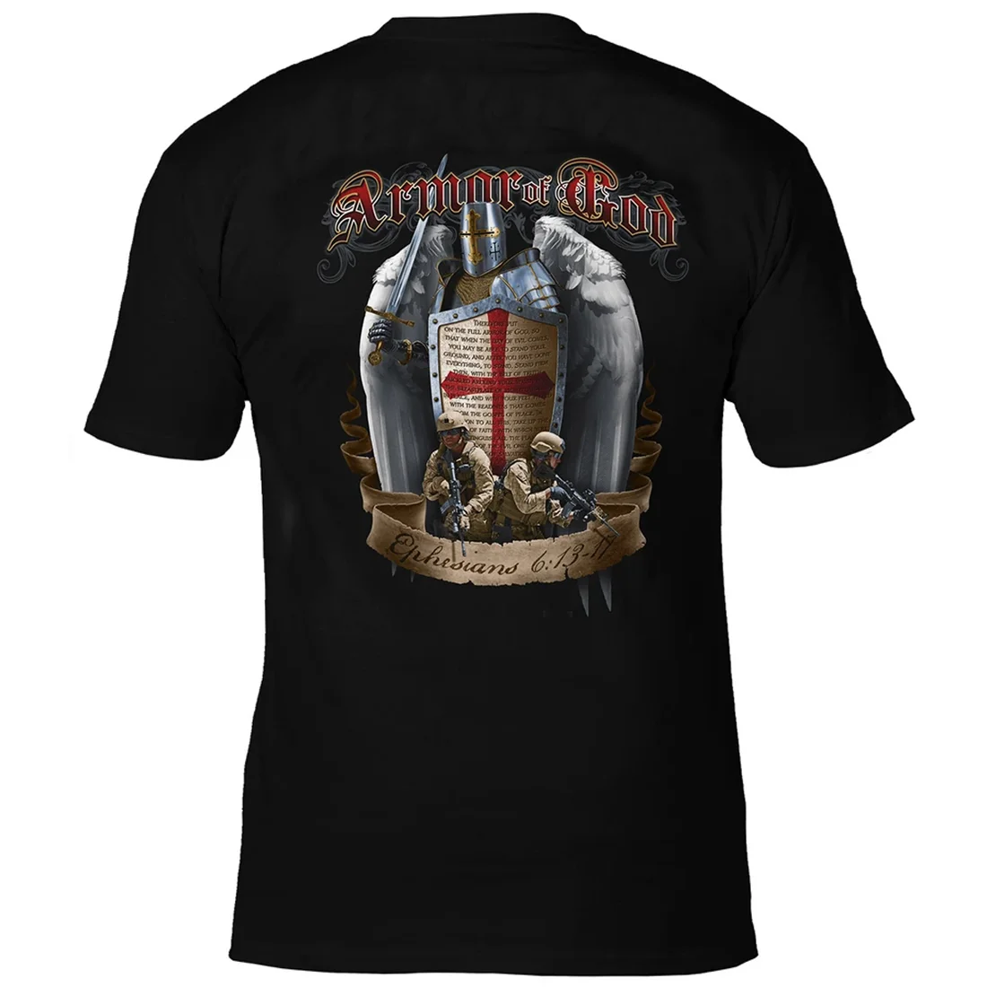 Мужская футболка Armor of God Ephesians 6:11 | одежда