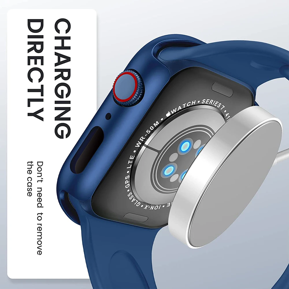 Cover for Apple Watch  45mm 41mm  44mm  40mm 42mm 38mm Shock-Proof Resist Bumper Protective Case for iWatch SE 7 6 5 4 3 2 1