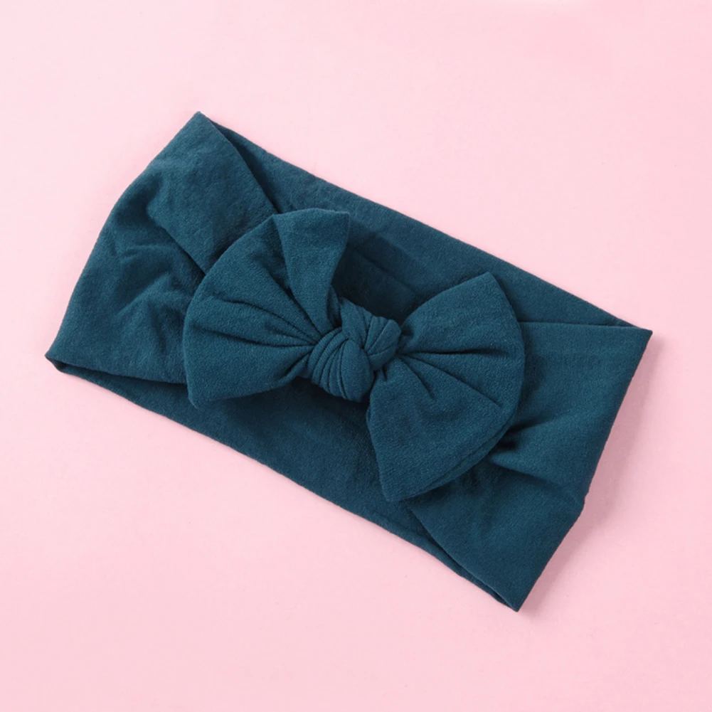 Headband 8Pcs/Set Cute Baby Girl Solid Color Bowknot Wide HairbandHeadwear Kids Turbans AccessoireGift New