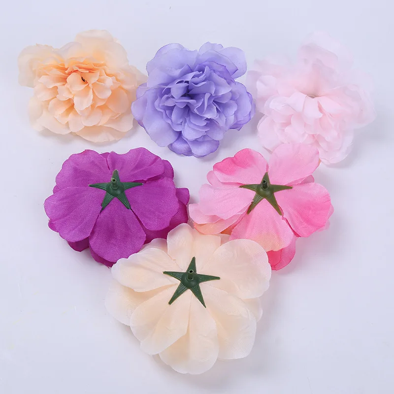 50pcs /lot Simulation Dahlia head Silk Flower Wedding Arch decorative Flower Wall Photography Landscaping decorative Fake flower