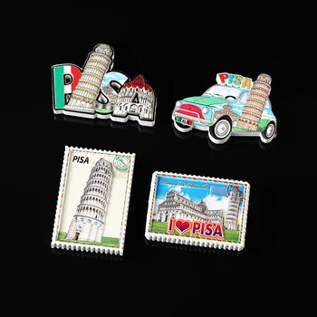 

European Tourist Fridge Magnet Souvenir Craft Creative PISA 3d Resin Refrigerator Italy Magnets Message Board Fridge Sticker