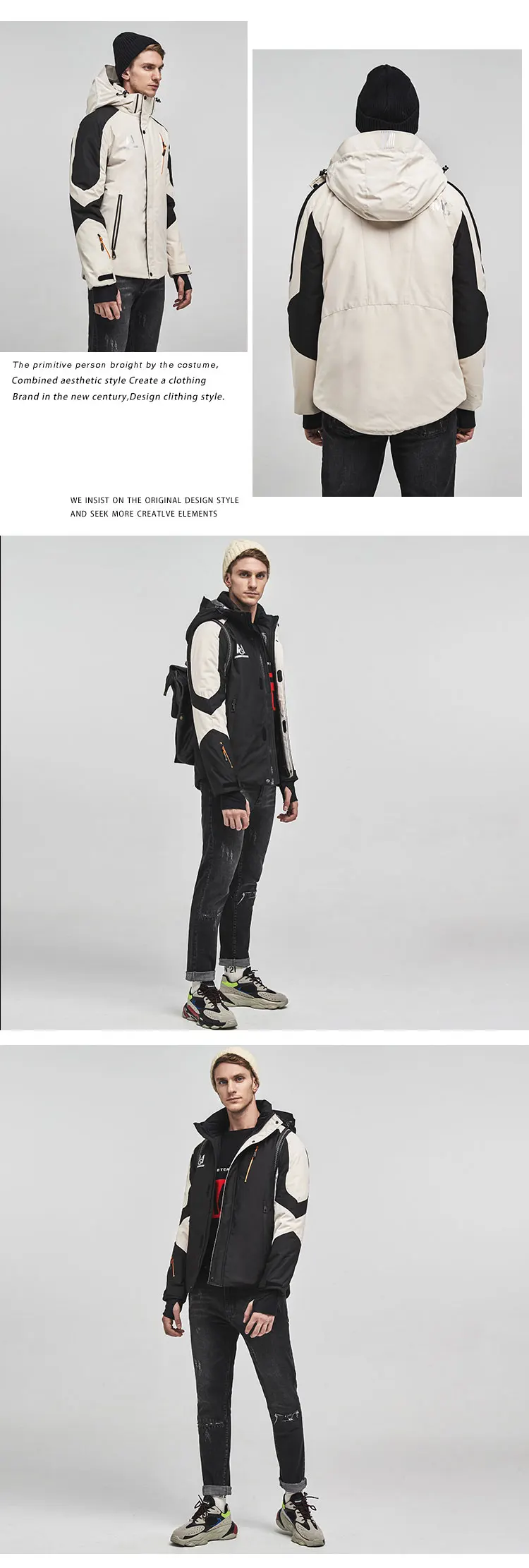 High quality down jacket men hooded winter jacket out door sport snow wear warm coat casual parkas slim feather coats plus size