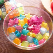 20 шт. в форме звезды кубики льда Пластиковые Многоразовые многоцветные кубики льда физические охлаждающие инструменты вечерние инструменты