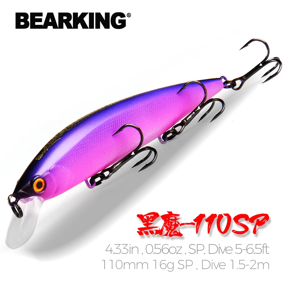 BEARKING 110 мм 16 г, хит продаж, рыболовные снасти A + Вольфрамовая система, рыболовные приманки, блесна, приостанавливающая приманка, 16 цветов на выбор|Наживки|   | АлиЭкспресс