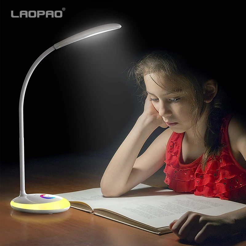 Светодиодная настольная лампа LAOPAO ночник с USB зарядкой 3 уровня Регулируемая