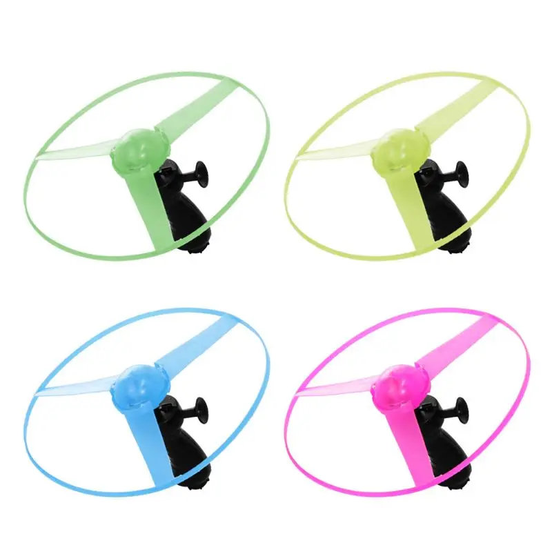 

10pcs/set Luminous Flying Saucer Pull String LED Light Hand Children Outdoor Toy