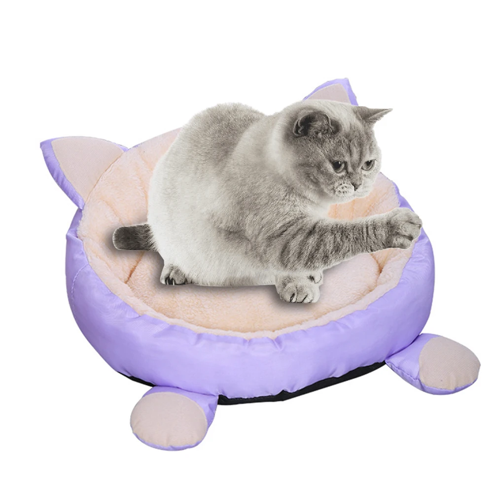 Dog Cat Round Bed Dog Baskets Warm Soft Cotton Mat House Nest for Pets Puppy Cat Dog