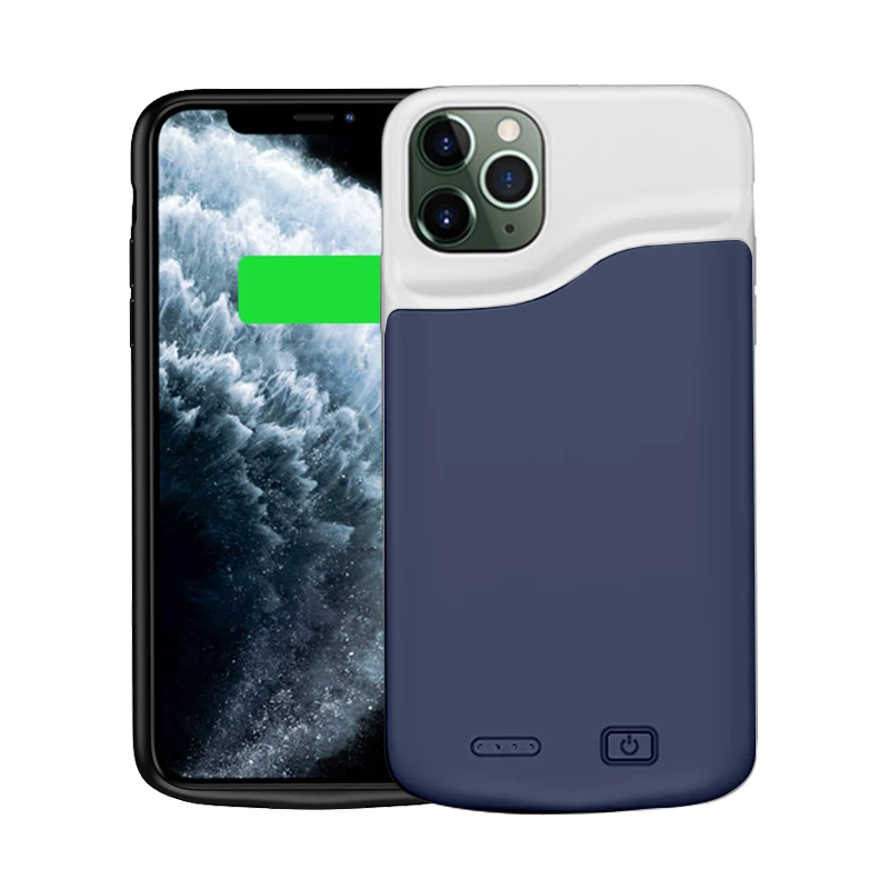 Чехол для внешнего зарядного устройства для iPhone 11 11Pro Max, 6000 мАч, портативный внешний аккумулятор, чехол для аккумулятора для iPhone - Цвет: Blue  for iPh 11 Pro