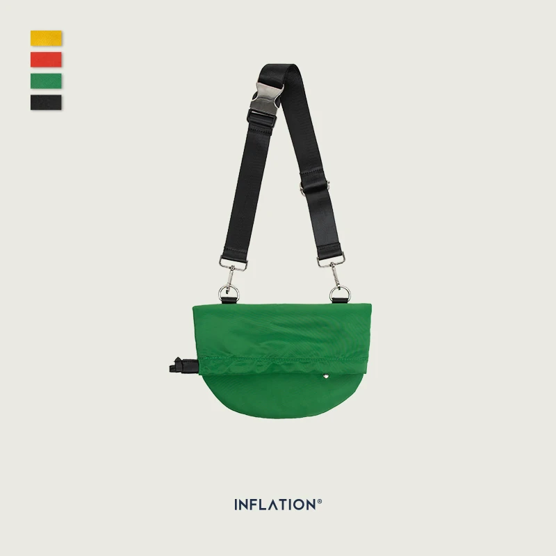 Инфляционная брендовая многоразовая хозяйственная сумка модные конфеты однотонный с кулиской маленькая сумочка уличная унисекс дорожная сумка 240AI2019 - Цвет: green