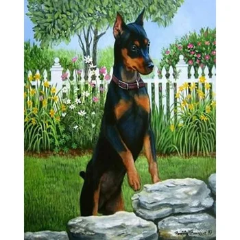 

5D DIY Diamond Painting Stand Up Dog Cross Stitch Animal Embroidery Complete Kit Picture Rhinestone Mosaic Decoration
